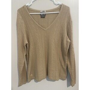 Rare Vintage Adidas Brown V-Neck Sweater Size Large Women’s